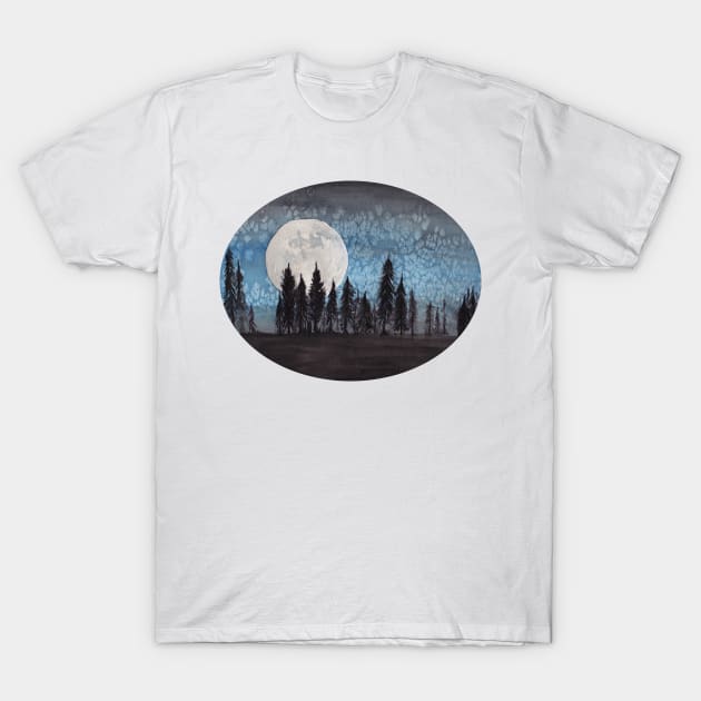 Moonlight in the Trees T-Shirt by sunfleur1